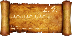 László Izóra névjegykártya